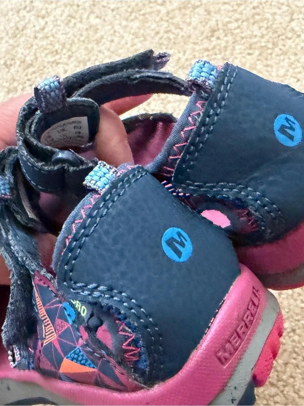 Merrell Kids' Navy and Pink Sandal Shoe